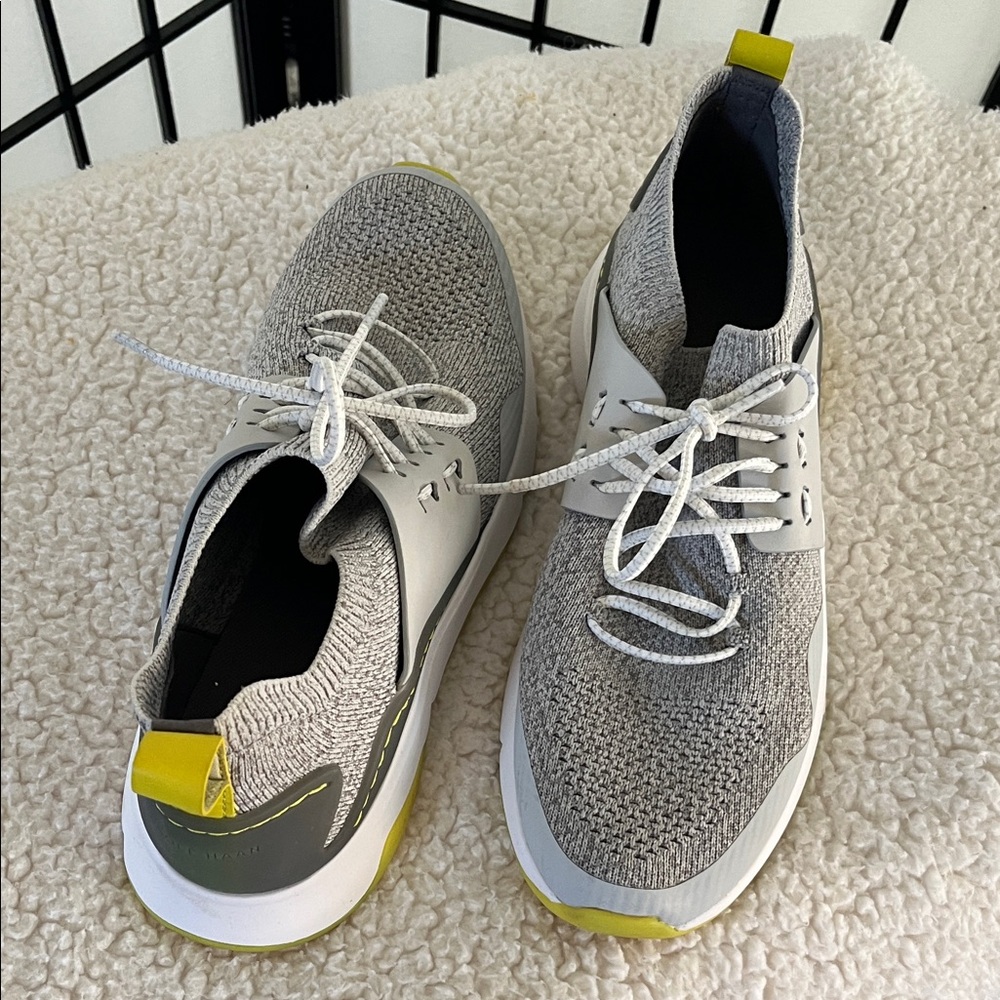 Cole Haan Zero Grand Women’s Gray and Yellow Knit Sneakers